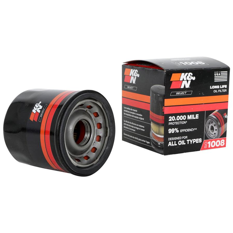 [K&N]   Oil Filters - SO-1008 K&N Oil Filter; Spin-On, 1988 - 2025 Dodge/ Nissan/ Infiniti/ Mazda/ Ford/ Honda