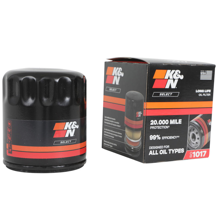 [K&N]   Oil Filters - SO-1017 K&N Oil Filter; Spin-On, 2007 - 2025 Chevrolet/ Ford/ Dodge/ GMC/ RAM/ Buick/ Alfa