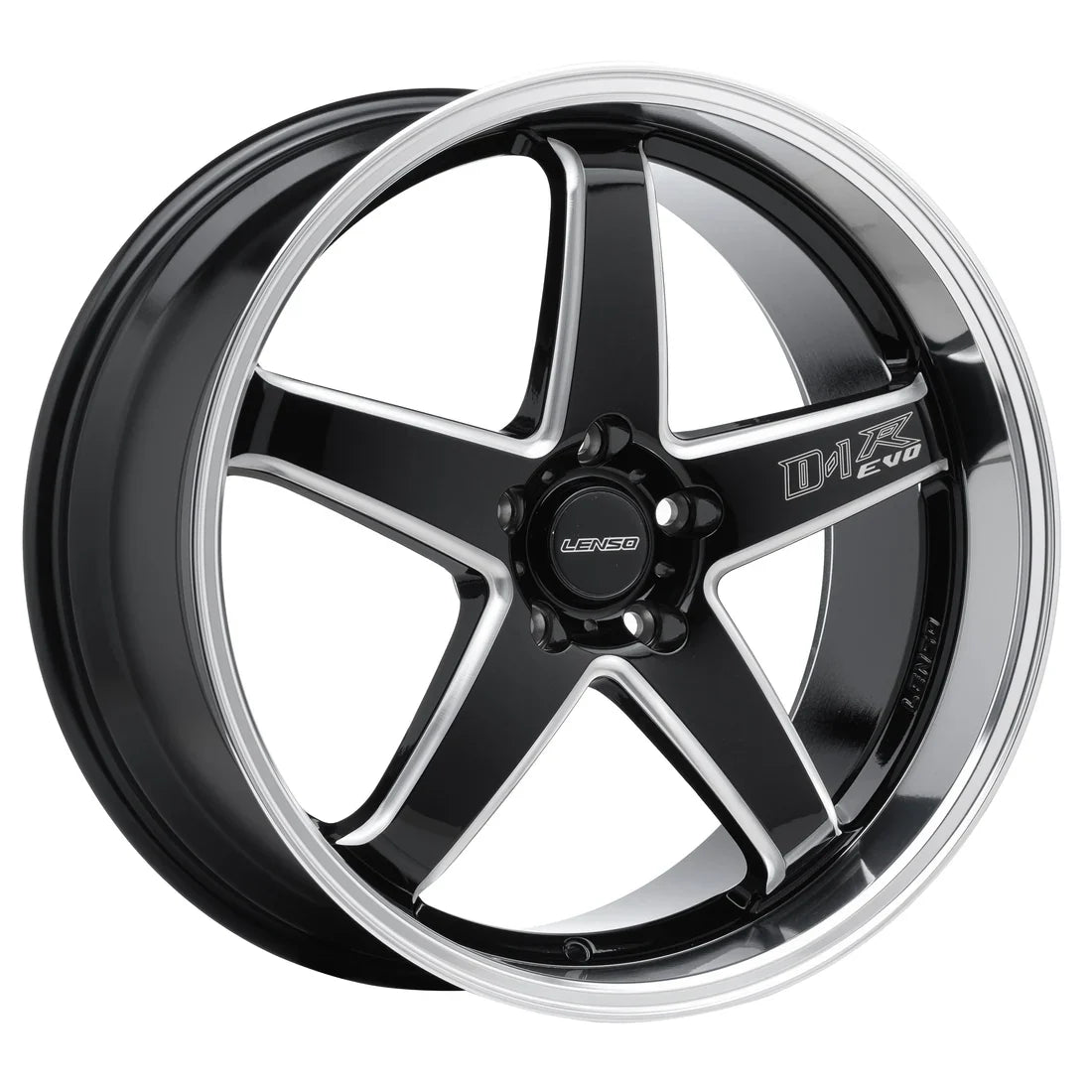 Lenso D1R-EVO Wheel Gloss Black Milled Mirror Lip - image 1