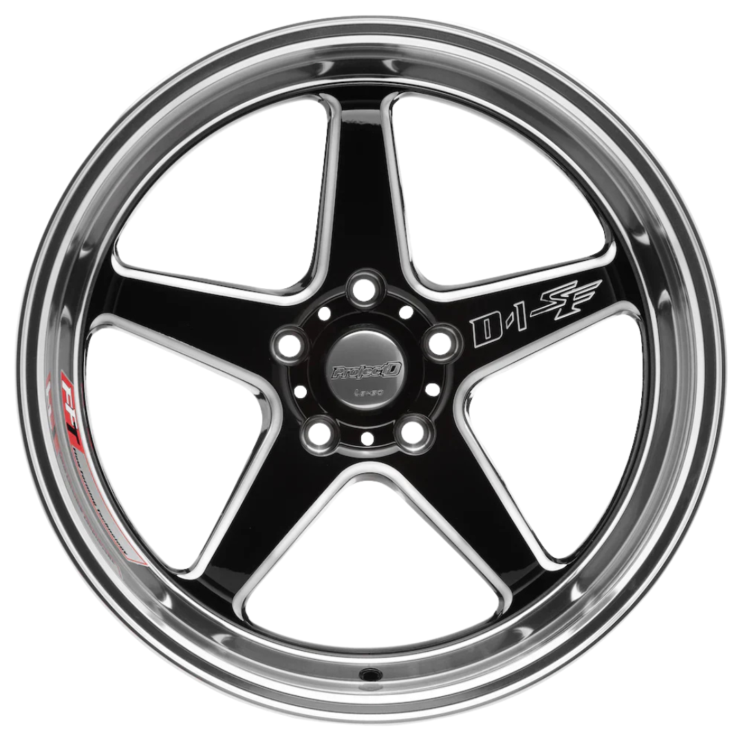 Lenso D-1SF Wheel Gloss Black Milled Mirror Lip - image 2