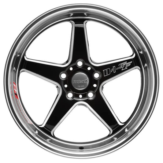 Lenso D-1SF Wheel Gloss Black Milled Mirror Lip - image 2