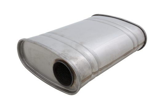 Raw 409 Stainless Steel 2.5" 10"x4"x14" Muffler