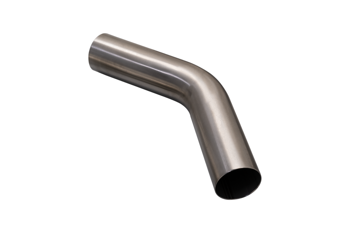 3.5″ Mandrel Bend, 45 Degree, Brushed 304 Stainless Steel