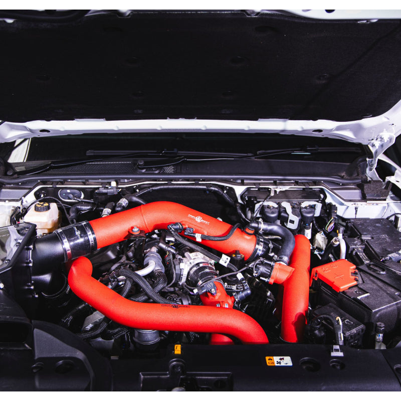 [Process West]   Intake - Process West 3.5 INCH CROSSOVER PIPE wrinkle red powder coated finish