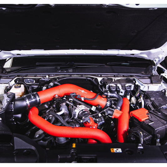 [Process West]   Intake - Process West 3.5 INCH CROSSOVER PIPE wrinkle red powder coated finish
