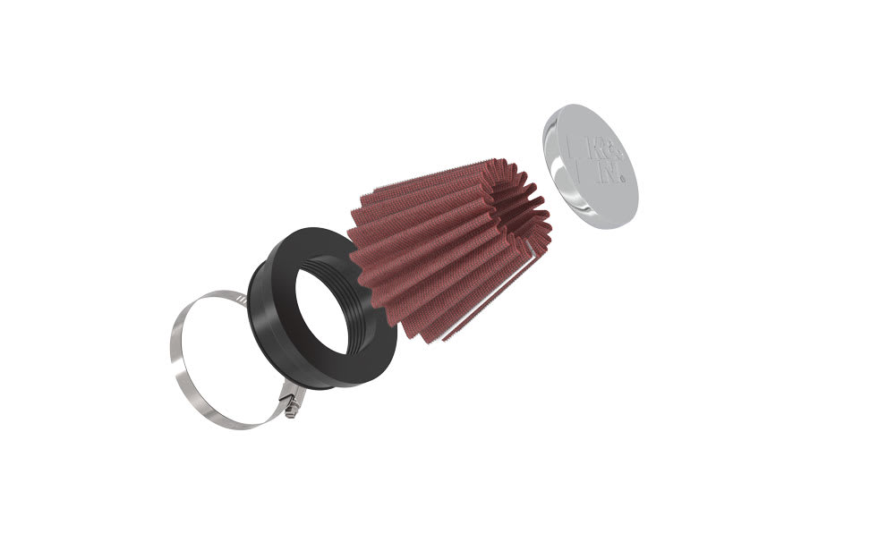 [K&N]   Universal Air Filters - RC-2340 K&N Universal Clamp-On Air Filter