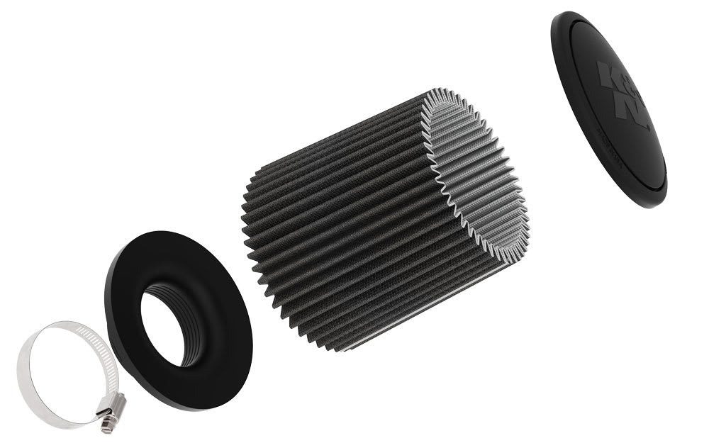[K&N]   Universal Air Filters - RU-3110HBK K&N Universal Clamp-On Air Filter - 3-1/2"FLG, 6"B, 5-1/4"T, 6-1/4"H