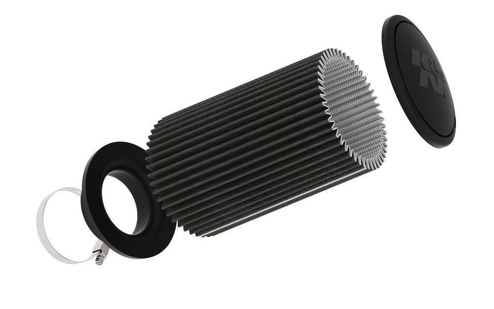 [K&N]   Universal Air Filters - RU-3111HBK K&N Universal Clamp-On Air Filter - 3-1/2"FLG, 6"B, 5-1/4"T, 9"H