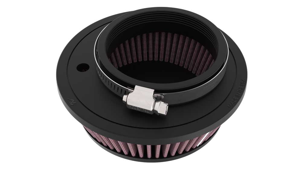 [K&N]   Universal Air Filters - RU-4480 K&N Universal Clamp-On Air Filter - 4-1/16" FLG, 6-7/8"B, 5-7/8"T, 2-3/16"H, W/SMOG PORT