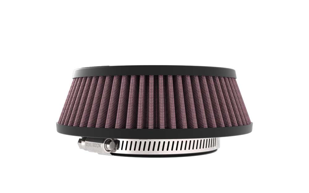 [K&N]   Universal Air Filters - RU-4480 K&N Universal Clamp-On Air Filter - 4-1/16" FLG, 6-7/8"B, 5-7/8"T, 2-3/16"H, W/SMOG PORT