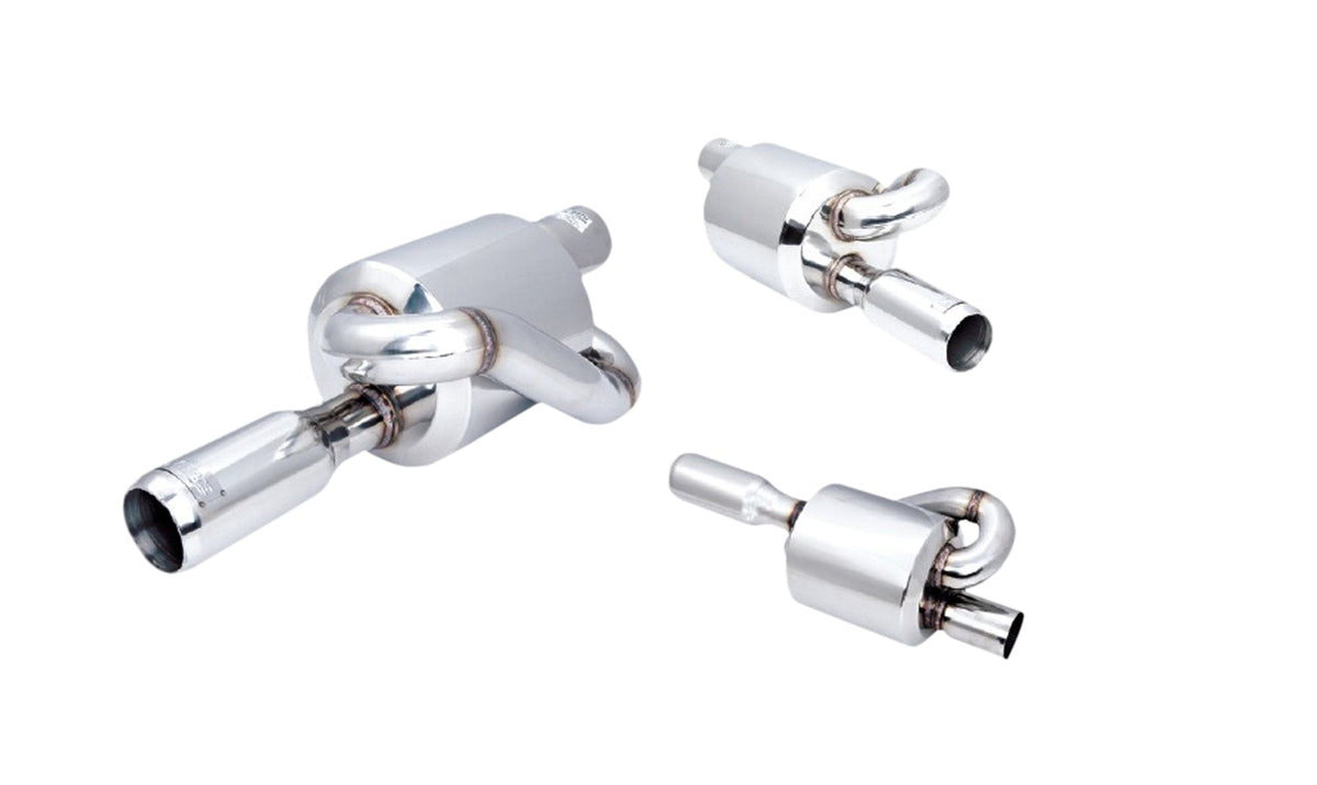 Round Twin Loop Muffler 2.5 Inch Inlet
