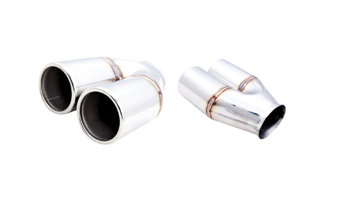 Twin 3" Outlet Y Piece Tip with 3" Inlet