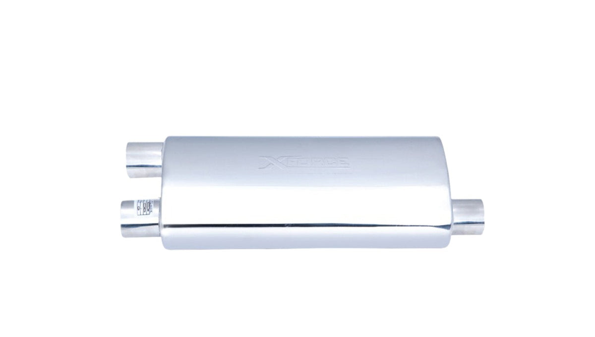Single 2.5Inch Side Inlet Dual 2Inch Side Outlet East West Muffler