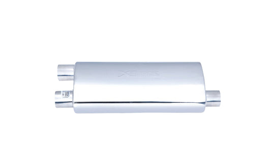 Single 3Inch Side Inlet Dual 2.5Inch Side Outlet East West Muffler