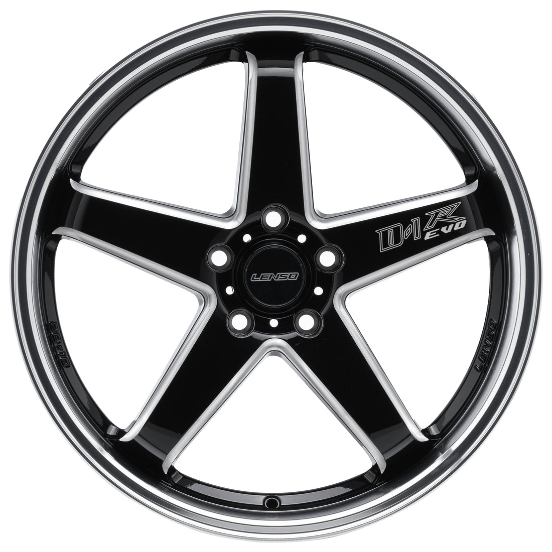 Lenso D1R-EVO Wheel Gloss Black Milled Mirror Lip - image 2