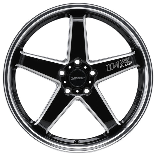 Lenso D1R-EVO Wheel Gloss Black Milled Mirror Lip - image 2