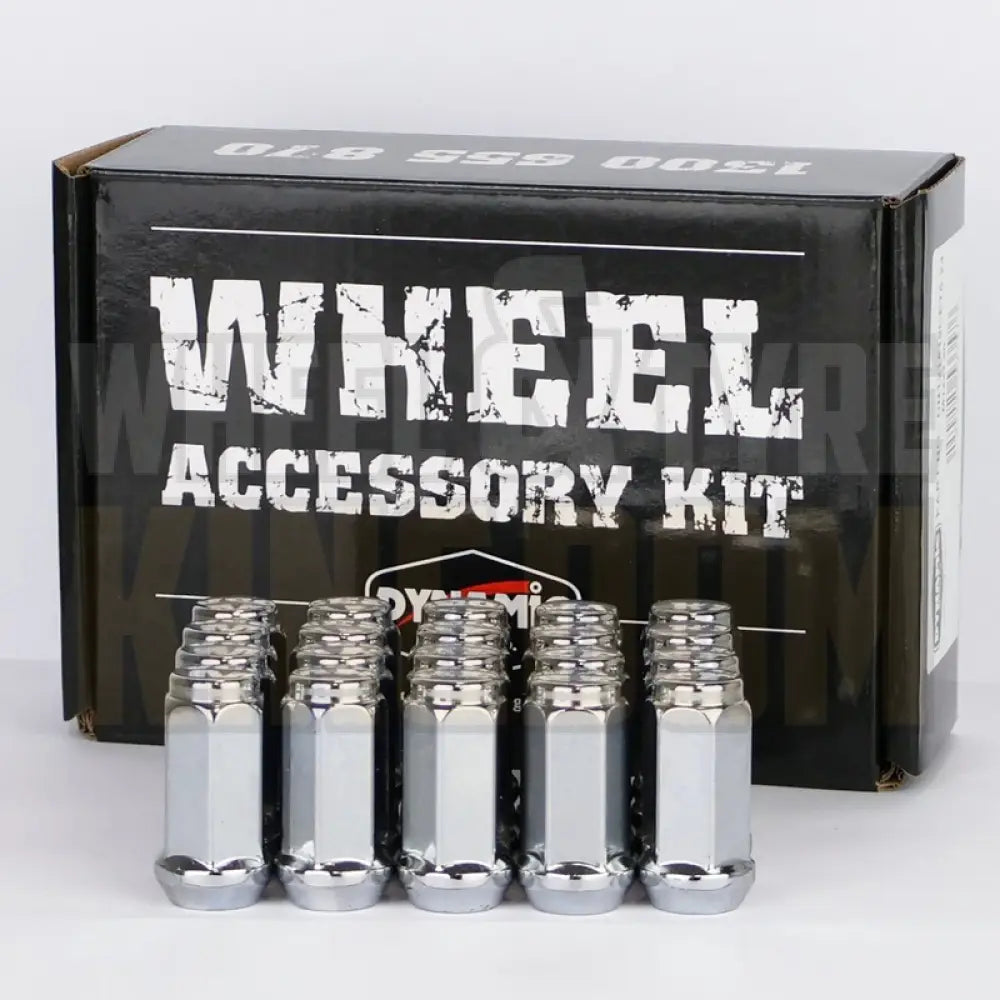 Dynamic Accessories Wheel Nut 1/2" 45mm 19mm Hex Chrome Acorn (pack of 20)