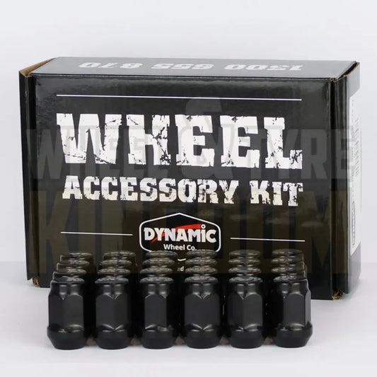 Dynamic Accessories Wheel Nut 12x1.25 35mm 19mm Hex Black Acorn (pack of 24)