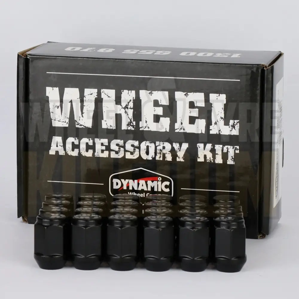 Dynamic Accessories Wheel Nut 12x1.25 35mm 21mm Hex Black Acorn (pack of 24)