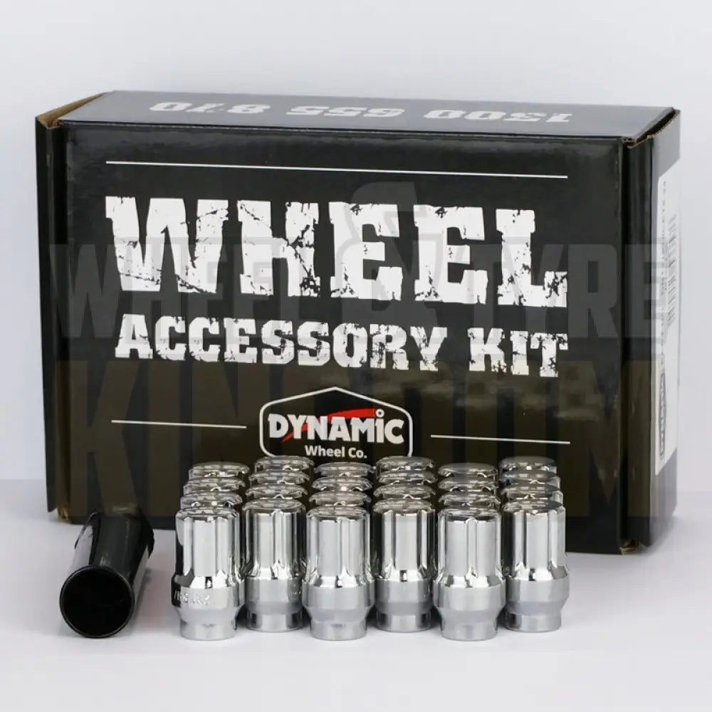 Dynamic Accessories Wheel Nut 12x1.25 35mm Spline ET Chrome (pack of 24 + Key)