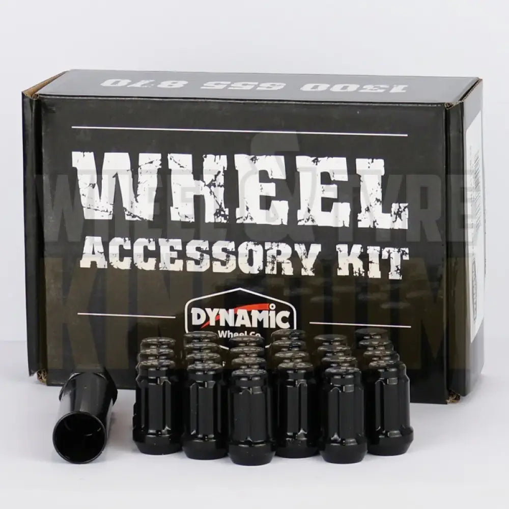 Dynamic Accessories Wheel Nut 12x1.25 38mm Spline Black (pack of 24 + Key)