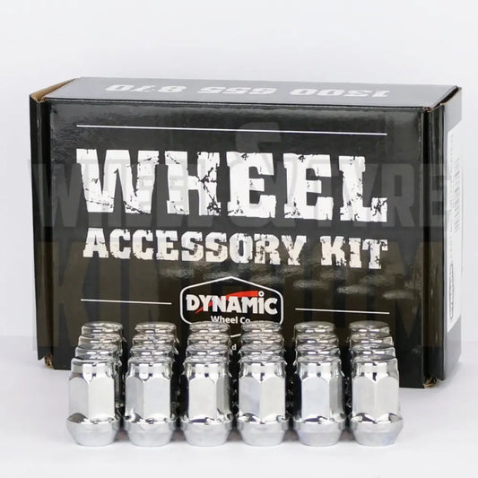 Dynamic Accessories Wheel Nut 12x1.5 35mm 19mm Hex Chrome Acorn (pack of 24)