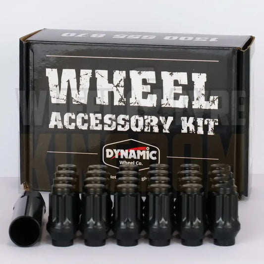Dynamic Accessories Wheel Nut 14x1.5 43mm Spline ET Black (7-point Truck) (pack of 24)