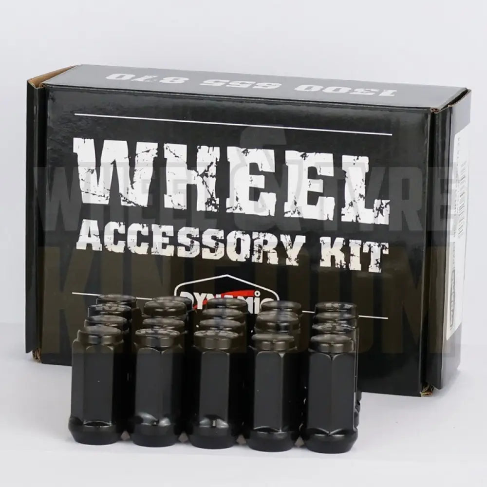 Dynamic Accessories Wheel Nut 14x1.5 45mm 19mm Hex Black Acorn (pack of 20)
