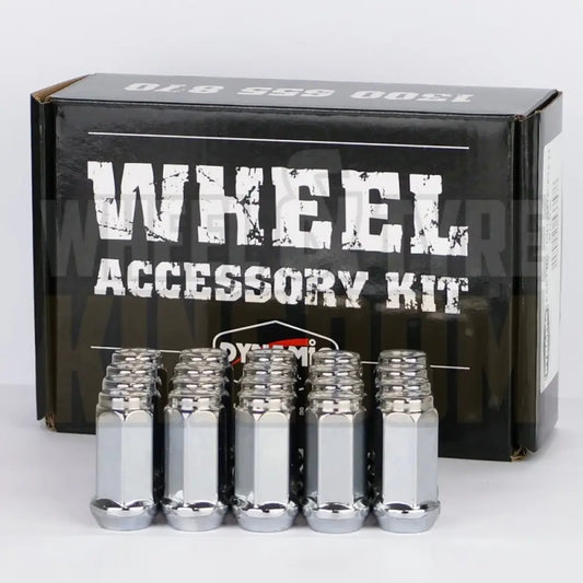 Dynamic Accessories Wheel Nut 14x1.5 45mm 19mm Hex Chrome Acorn (pack of 20)