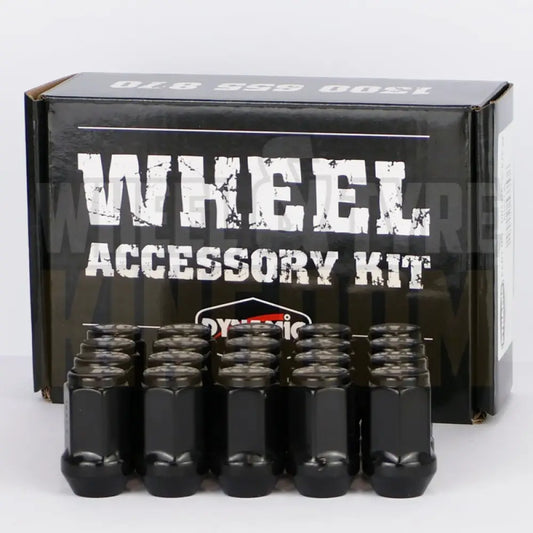 Dynamic Accessories Wheel Nut 14x1.5 45mm 22mm Hex Black Acorn (pack of 20)