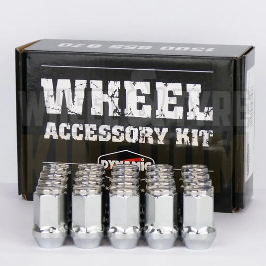Dynamic Accessories Wheel Nut 14x1.5 45mm 22mm Hex Chrome Acorn (pack of 20)