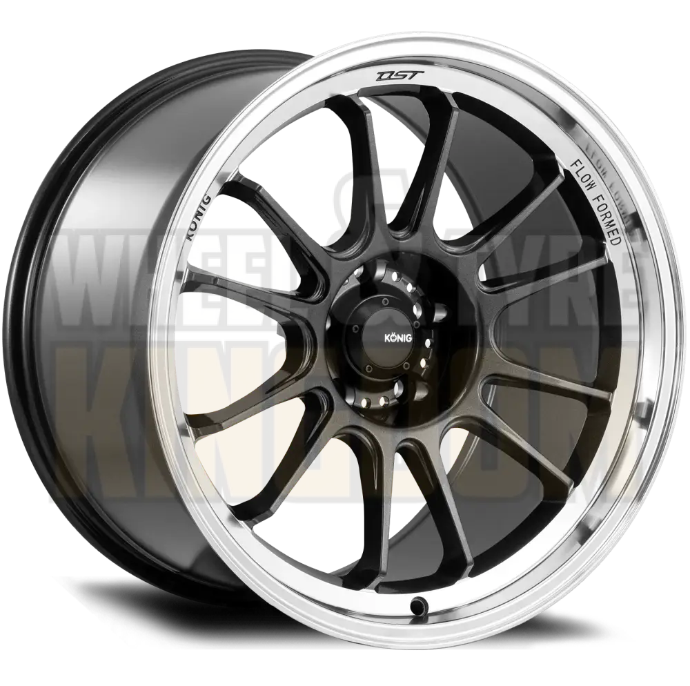 Konig Hypergram 18x9.5 5x114.3 +35 Metallic Carbon Machined Lip