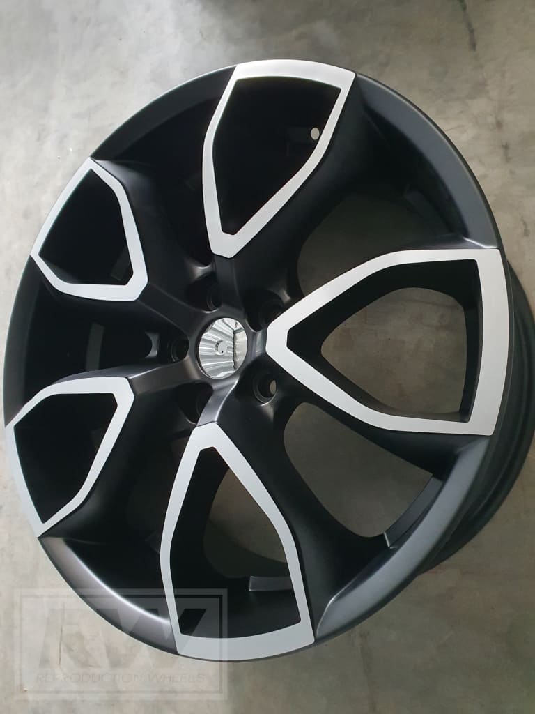 LS3 E-Series Pentagon 20 inch Black Machined REPLICA Wheels (PRE-VE)