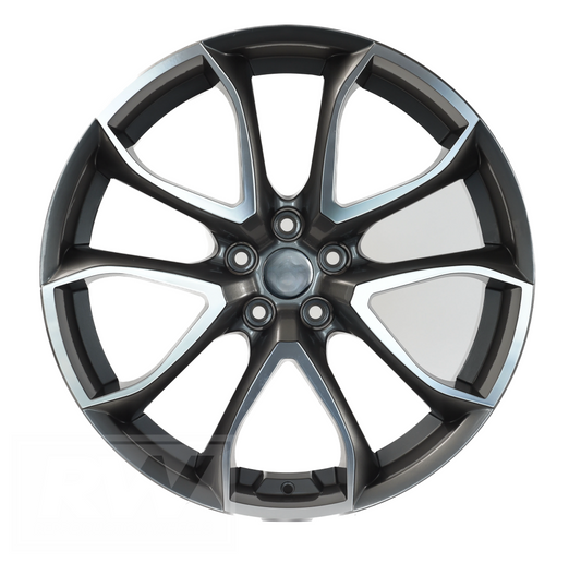 LS3 E-Series Pentagon 22 inch Millennium Grey Machined REPLICA Wheels