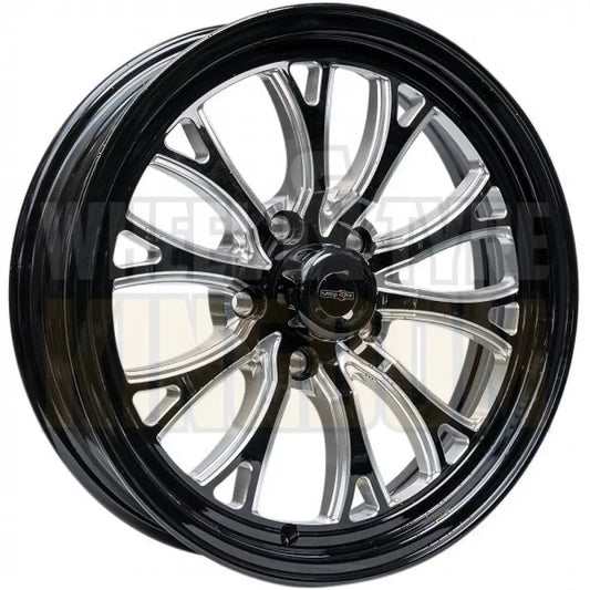 Outlaw Drag Intensity 15x4 1.75"BS Chevrolet - Gloss Black Milled