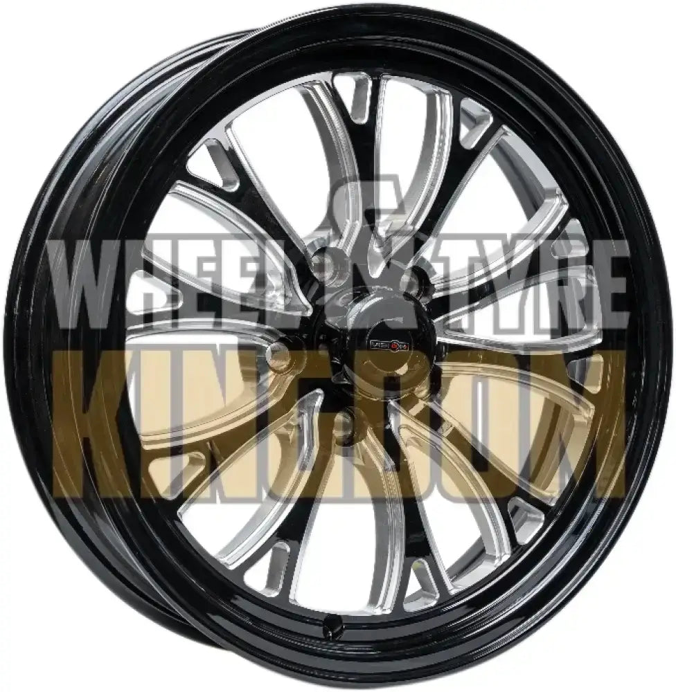 Outlaw Drag Intensity 17x8 4.50" BS (+0) 5x114.3 Ford - Gloss Black Milled