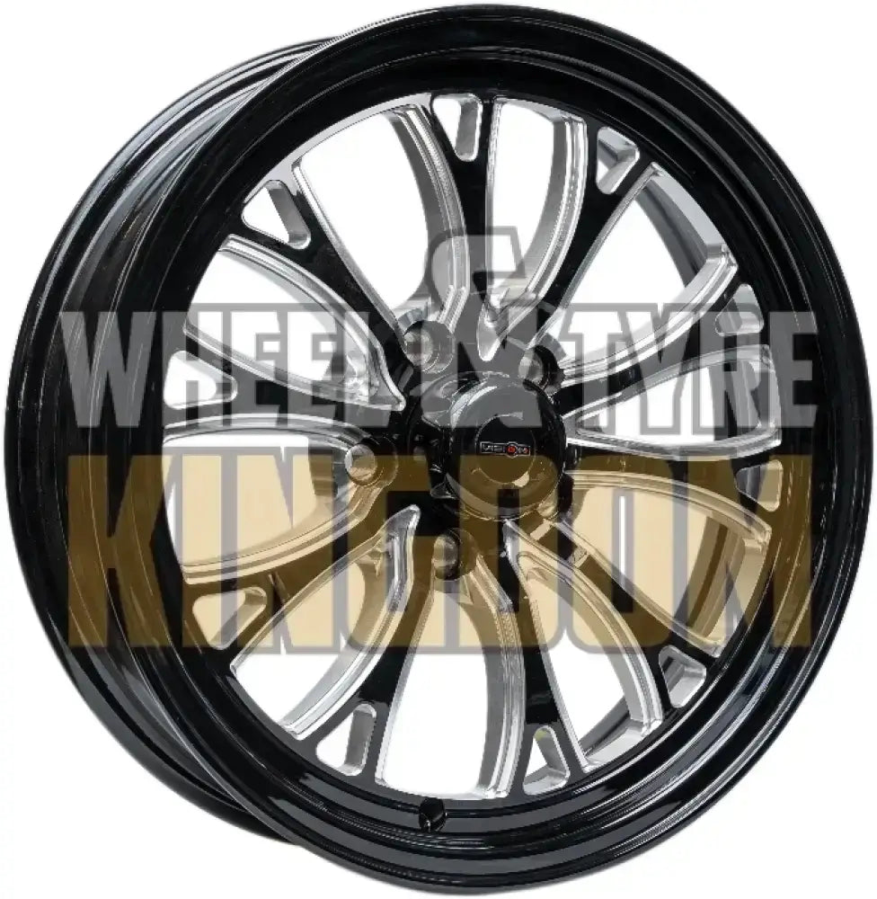 Outlaw Drag Intensity 17x8 4.50" BS (+0) 5x120.65 Chev - Gloss Black Milled