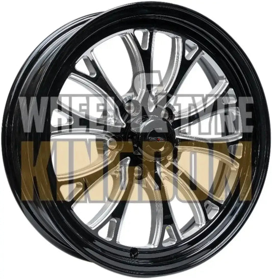 Outlaw Drag Intensity 17x8 4.50" BS (+0) 5x120.65 Chev - Gloss Black Milled
