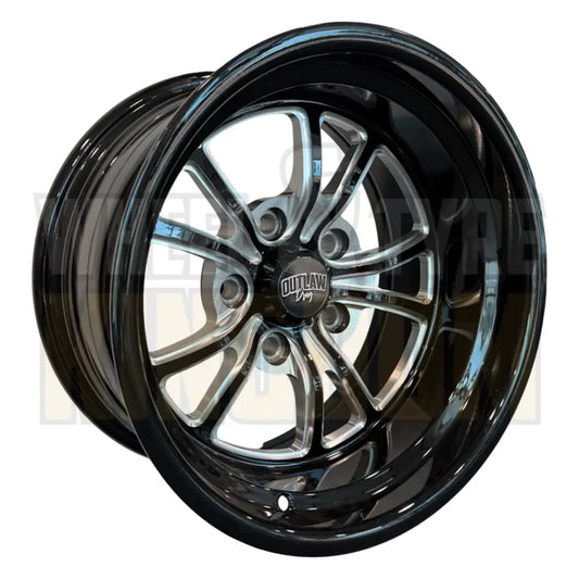 Outlaw Drag Widow 15x8 4.5"BS Chevrolet - Gloss Black Milled