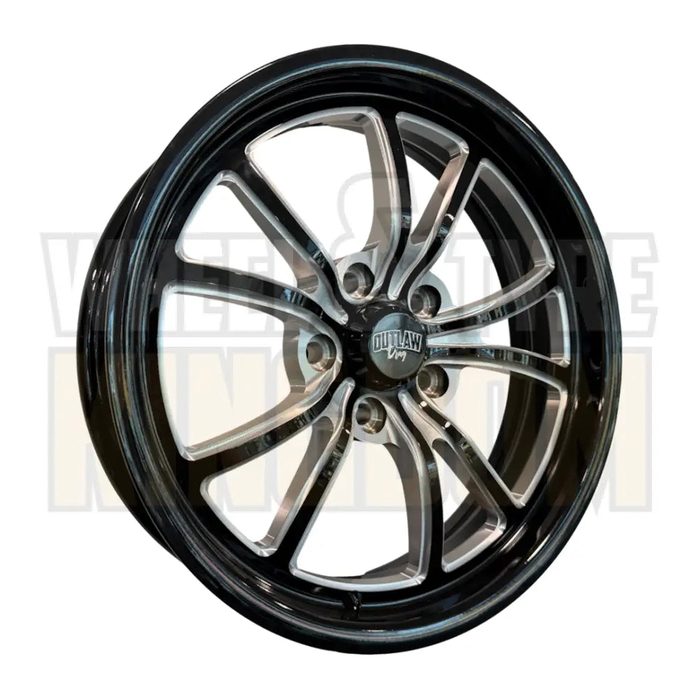 Outlaw Drag Widow 17x4.5 1.75" BS Ford - Gloss Black Milled