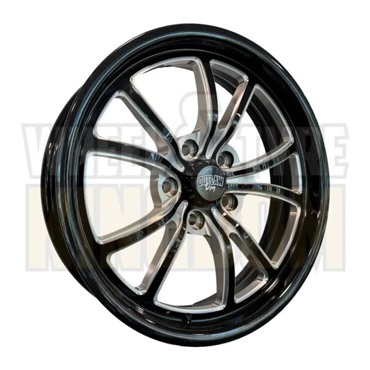 Outlaw Drag Widow 17x4.5 1.75"BS Chevrolet - Gloss Black Milled