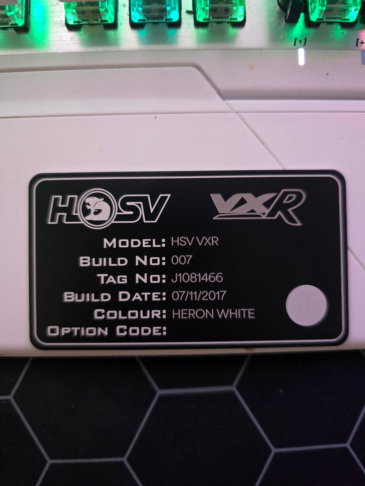 VZ - VE HSV Build plate