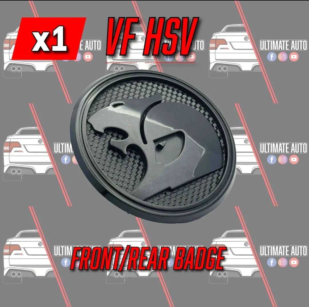 VF HSV Gloss black badge