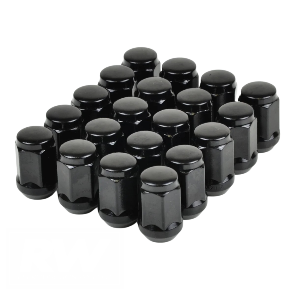 RW Black Acorn Lug Nut 1/2" UNF 44mm for Wheels