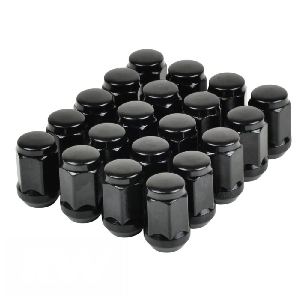 RW Full Set of Acorn Lug Nut Kit fitting for 4 Wheels - Black or Chrome