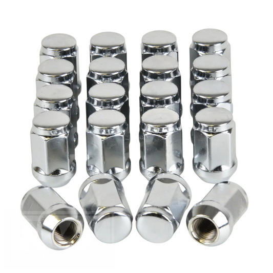 RW Full Set of Acorn Lug Nut Kit fitting for 4 Wheels - Black or Chrome