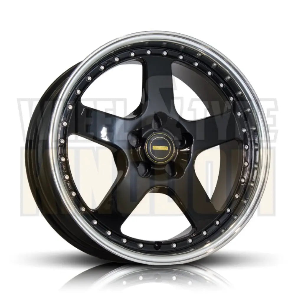 Simmons 17x7 4-stud FR-1 Gloss Black Mirror Lip