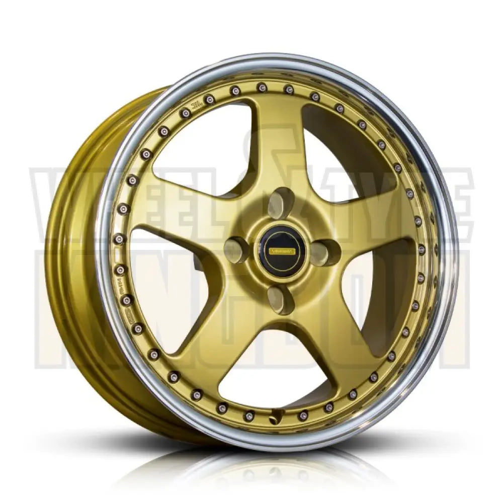 Simmons 17x7 5-stud FR-1 Gold Mirror Lip