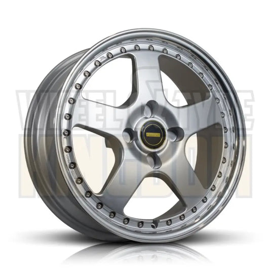 Simmons 18x9.5 5x120 +43 FR-1 Silver Mirror Lip