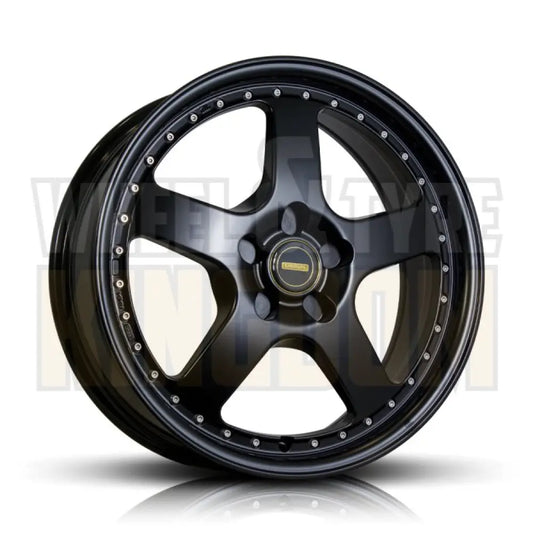 Simmons 19x8.5 5x120 +43 FR-1 Full Satin Black